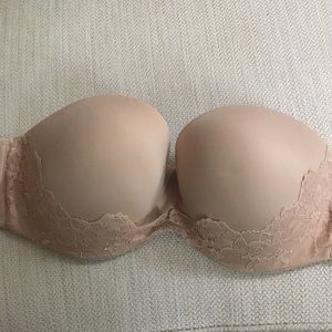 Body by Victoria Lined Strapless Nude Bra